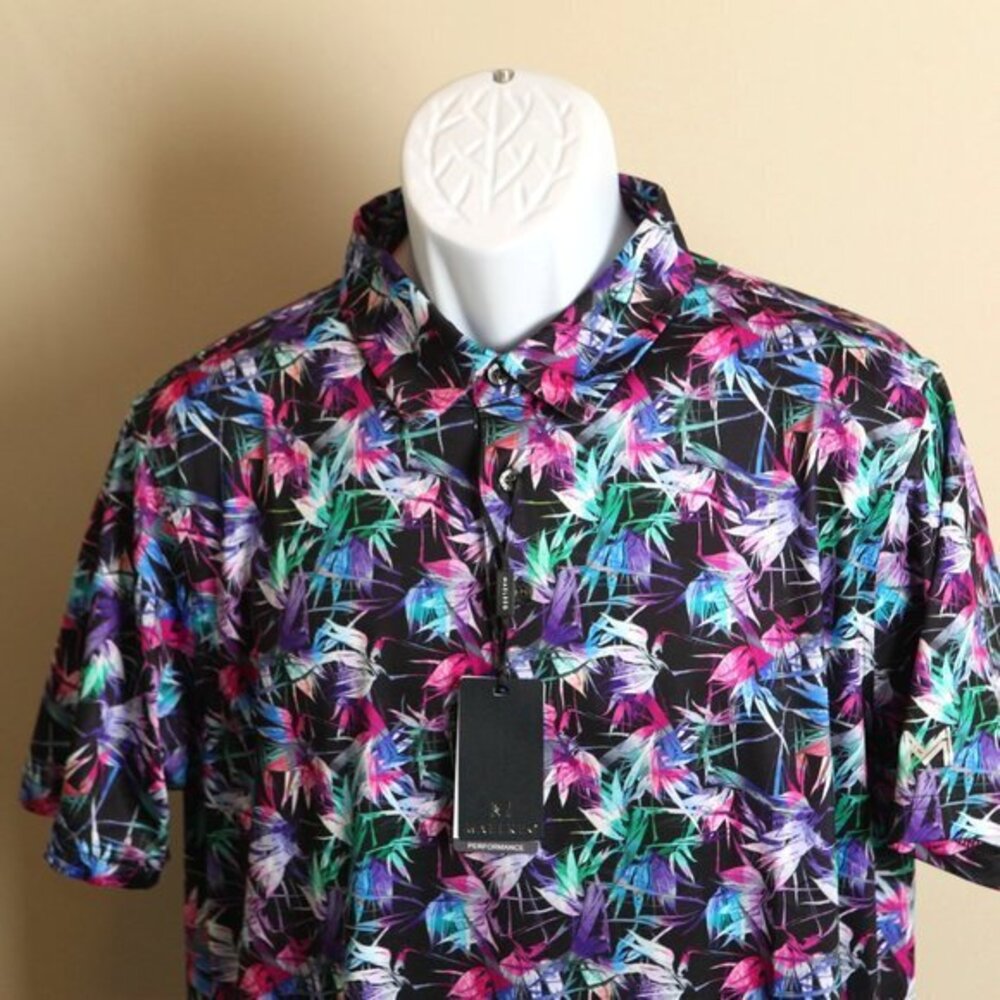 ⛳ NWT Maelreg Men’s Multicolor Golf Polo Shirt Medium M Short Sleeve NEW 🏌️